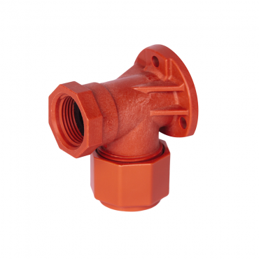 Wallplate Elbow | Female Iron Elbow Wallplate 22mm x 3/4in | UT2024B